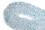 Szlachetny Akwamaryn 0718kp 3x3mm 1sznur