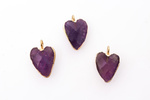 Kamienie Ametyst zawieszka serce  0612kp 18mm 1szt.