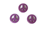 Kamienie Howlit znak pokoju 2664kp 15mm 1sznur
