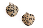 Kamienie Jaspis Dalmatyński zawieszka serce 0191kp 20mm 1szt.