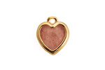 Kamienie Kwarc truskawkowy zawieszka serce 0628kp 10mm 1szt.